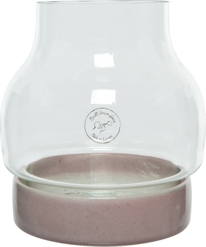 Decoris vaas roze D 18 H 20 cm