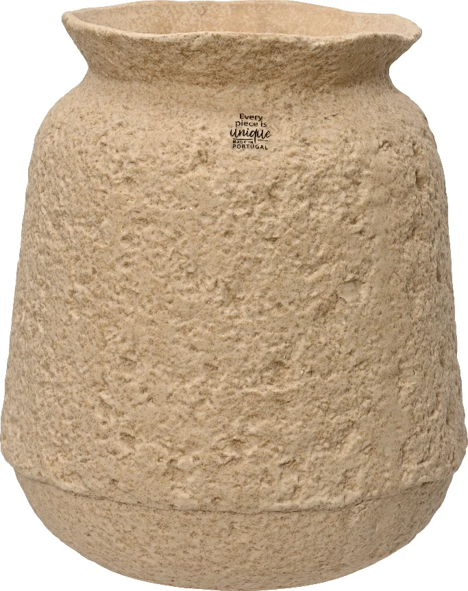 Decoris vaas beige D 26 H 30 cm