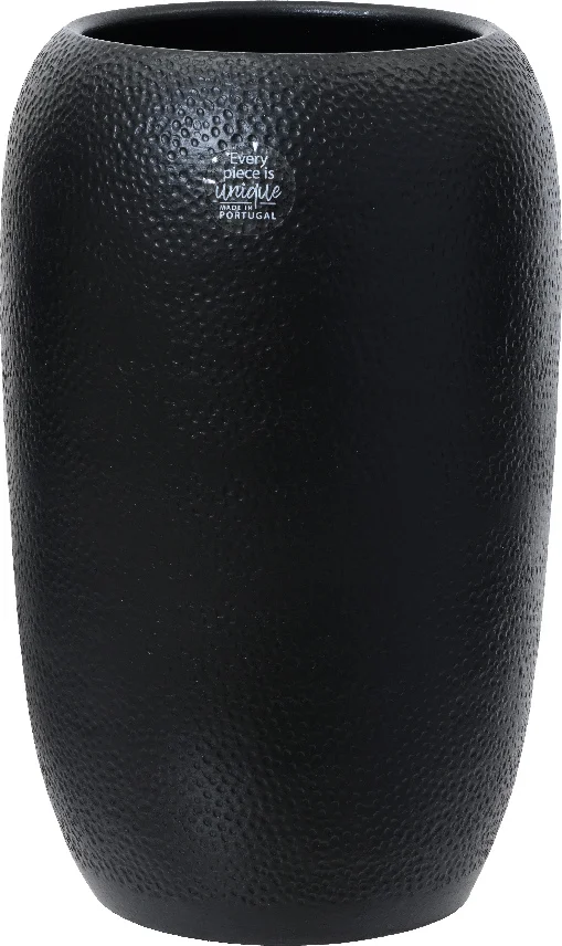Decoris vaas Avis zwart D 19 H 30 cm
