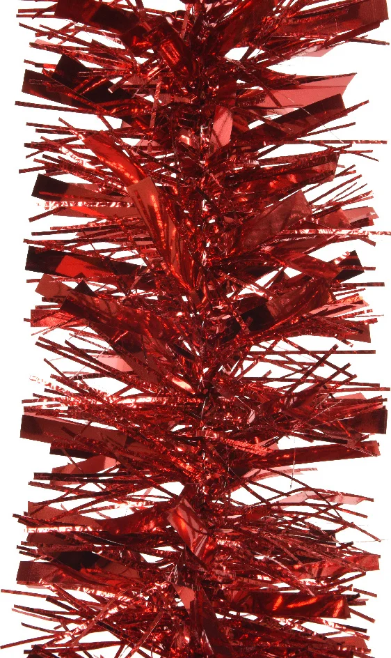 Decoris slinger lametta rood D 10 H 200 cm