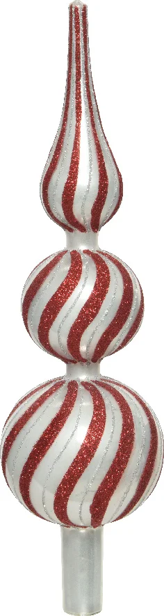 Decoris piek rood / wit 8 x 8 x 31 cm
