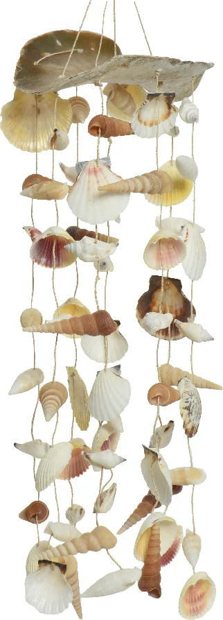 Decoris windlgong schelpen naturel D 11 H 75 cm