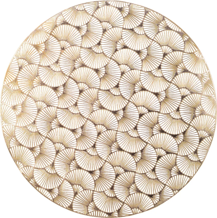 Decoris placemat Ginko goud D 38 cm