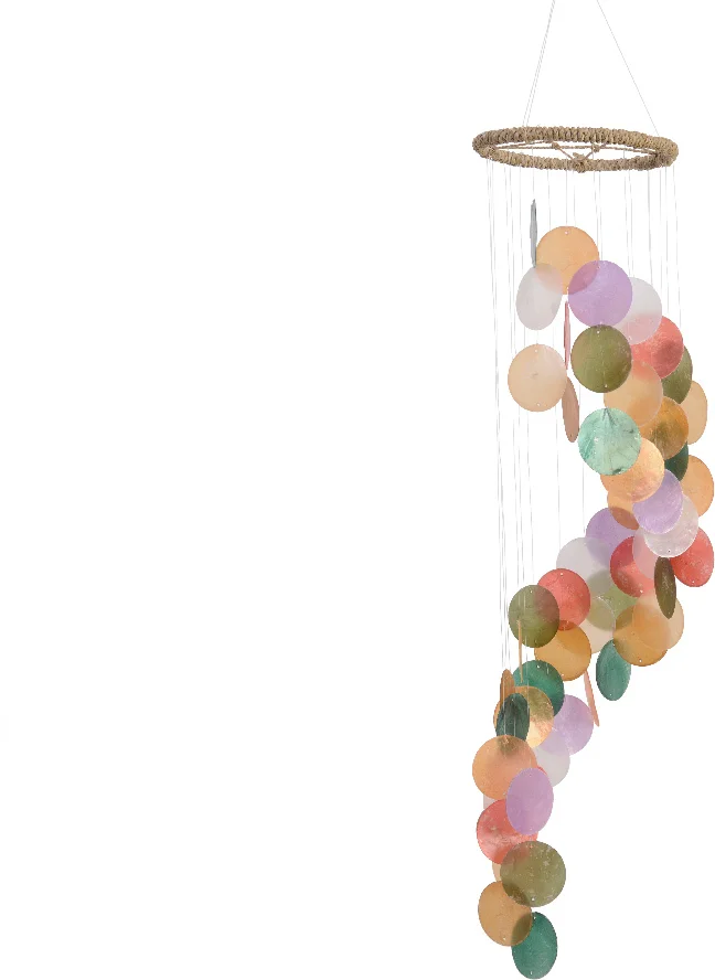 Decoris windgong schelpen Boris D 14 H 62 cm