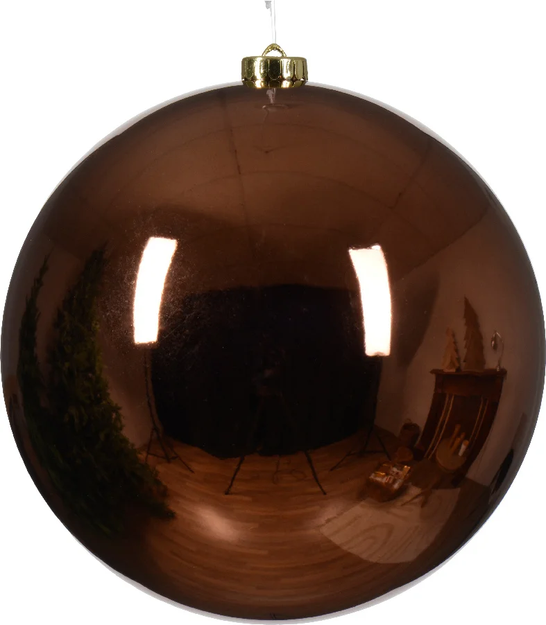 Decoris kerstbal Marilene espresso D 20 H 20 cm