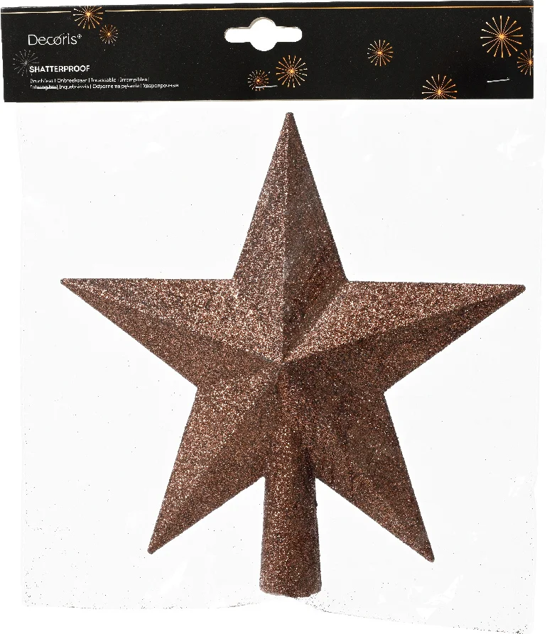 Decoris piek Marilene ster espresso 4,2 x 19 x 19 cm