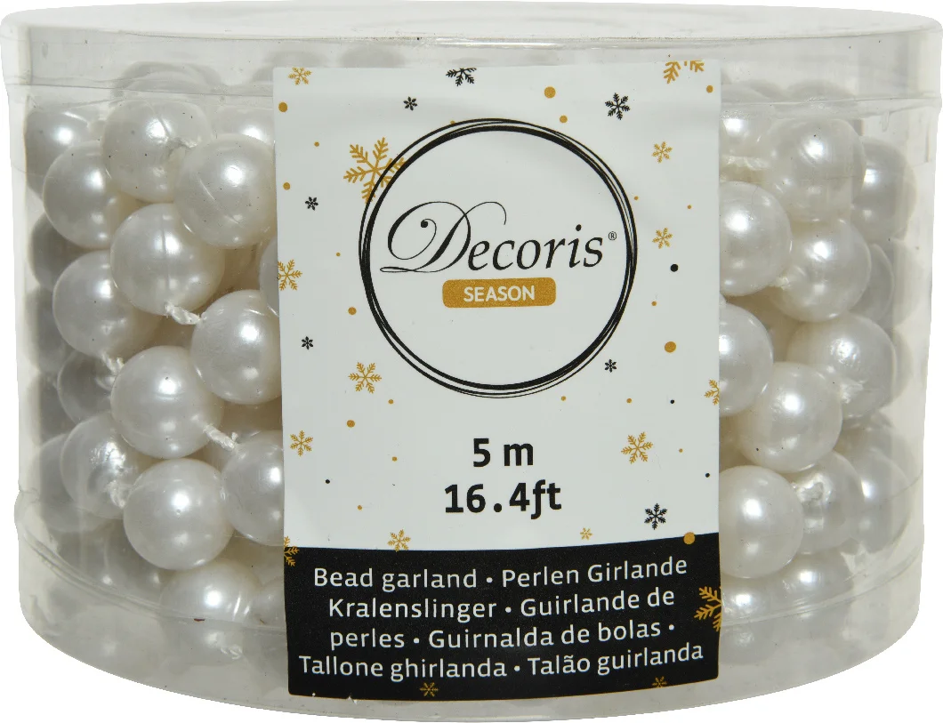 Decoris kralenketting crème D 1,4 H 500 cm