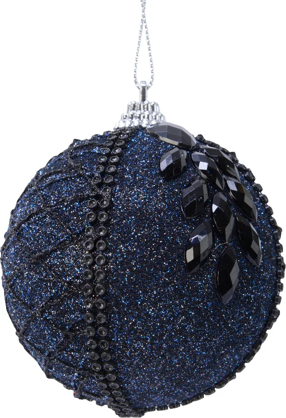 Decoris kerstbal blauw D 8 cm