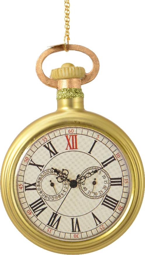Decoris kerst ornament klokje goud 8 x 2,8 x 11,6 cm