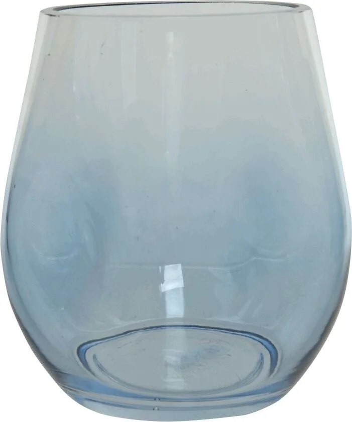 Decoris vaas blauw D 13,6 H 15,1 cm