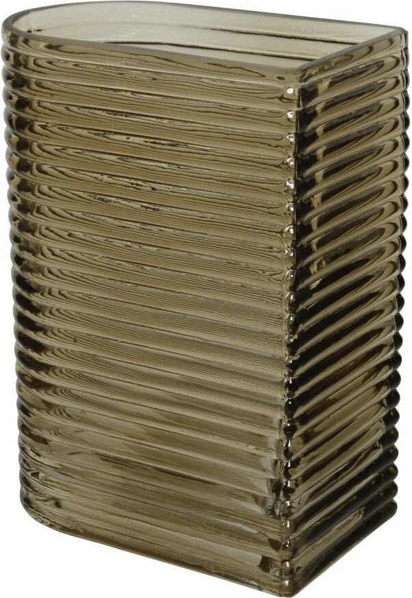Decoris vaas grijs 11 x 11 x 15 cm