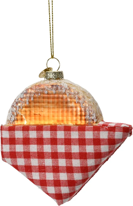 Decoris kerst ornament stroopwafel 10 x 10 x 2 cm