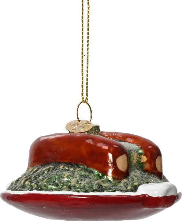 Decoris kerstornament Carl stamppot meerdere kleuren 6 x 3 x 11 cm