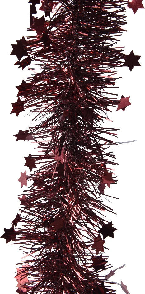 Decoris kerstslinger Rita donkerrood 2,70 m