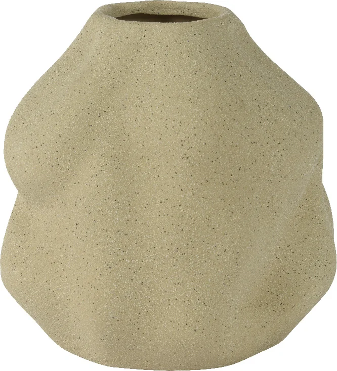Decoris vaas Sandy beige D 16 H 16 cm