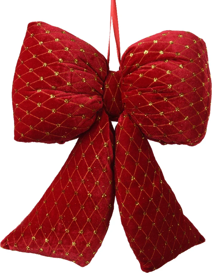 Decoris kerst ornament strik rood 11 x 33 x 37