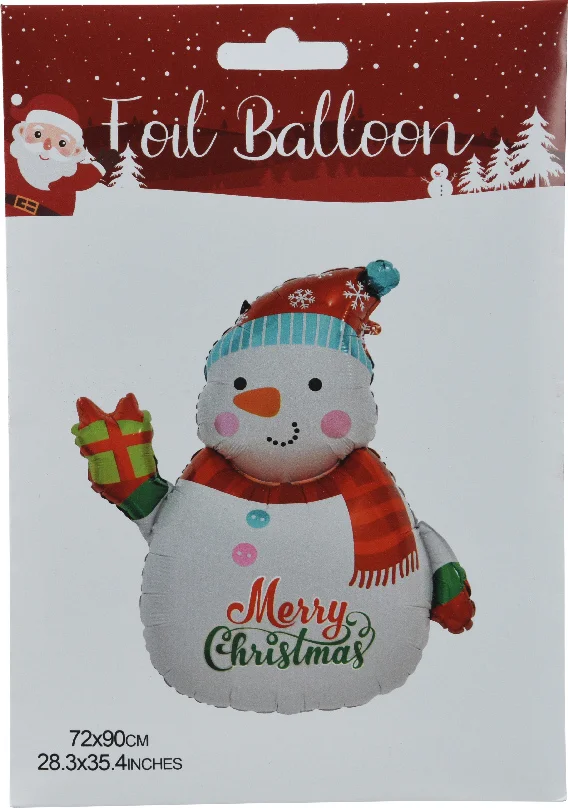 Decoris kersthanger ballon sneeuwpop 72 x 90 cm