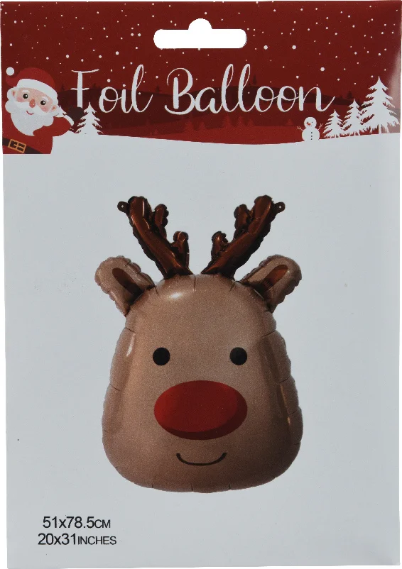 Decoris kersthanger ballon rendier bruin 51 x 78,5 cm