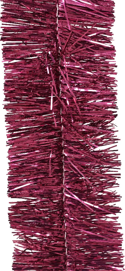 Decoris kerstslinger Ruban roze L 2,7 m D 7 cm