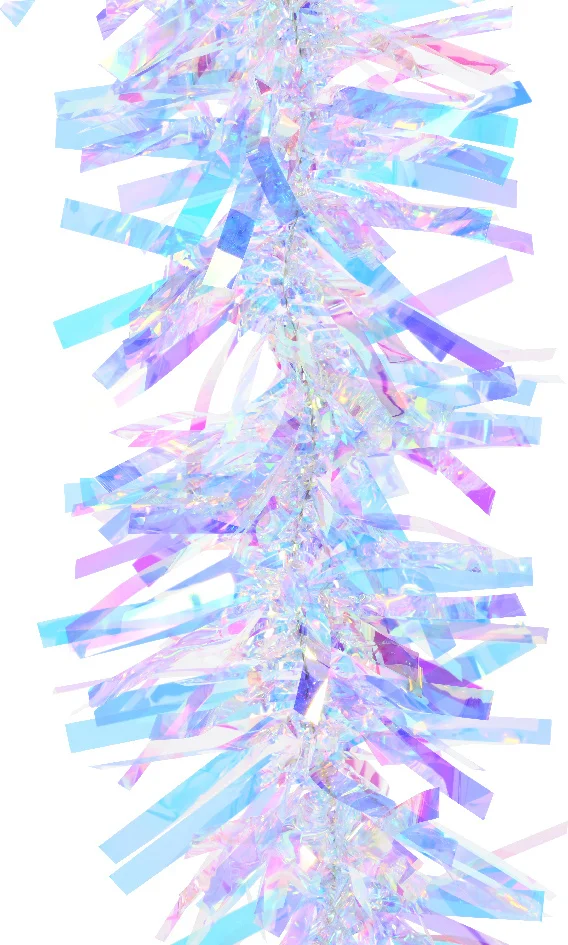Decoris kerstslinger Ruban transparant L 2,7 m D 10 cm