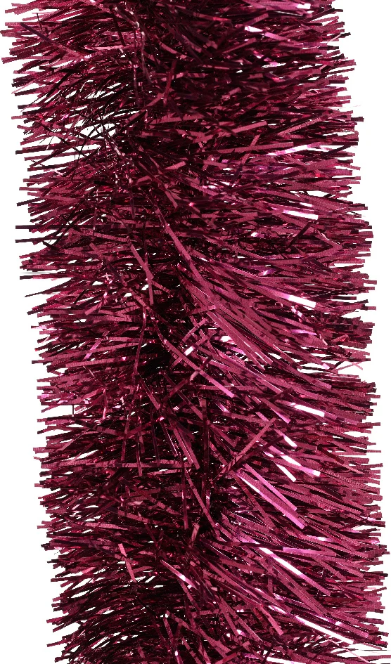 Decoris kerstslinger Ruban roze L 2,7 m D 10 cm