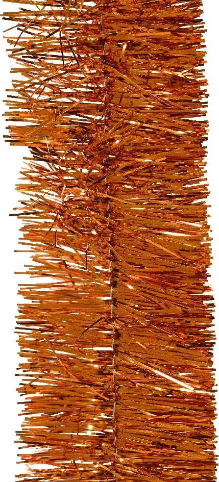 Decoris kerstslinger Ruban oranje L 2,7 m D 7 cm
