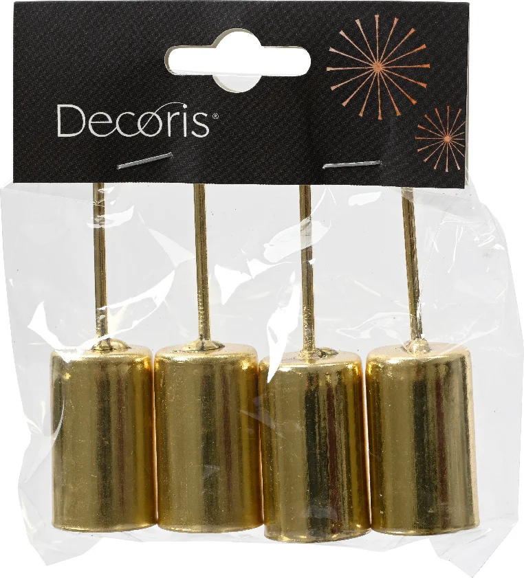Decoris kandelaar goud D 2,3 H 9,2 cm