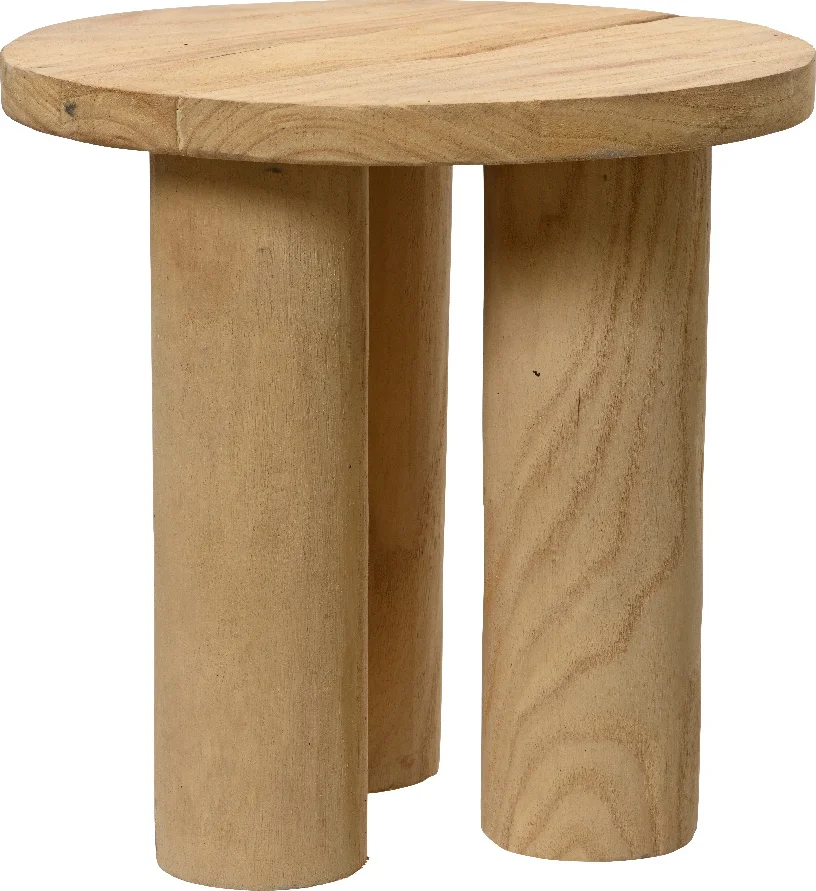 Decoris bijzettafel naturel D 40 H 30 cm