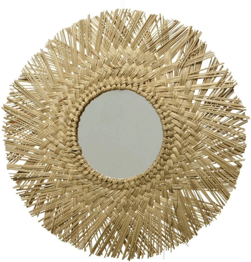 Decoris spiegel zeegras naturel D 50 H 1 cm
