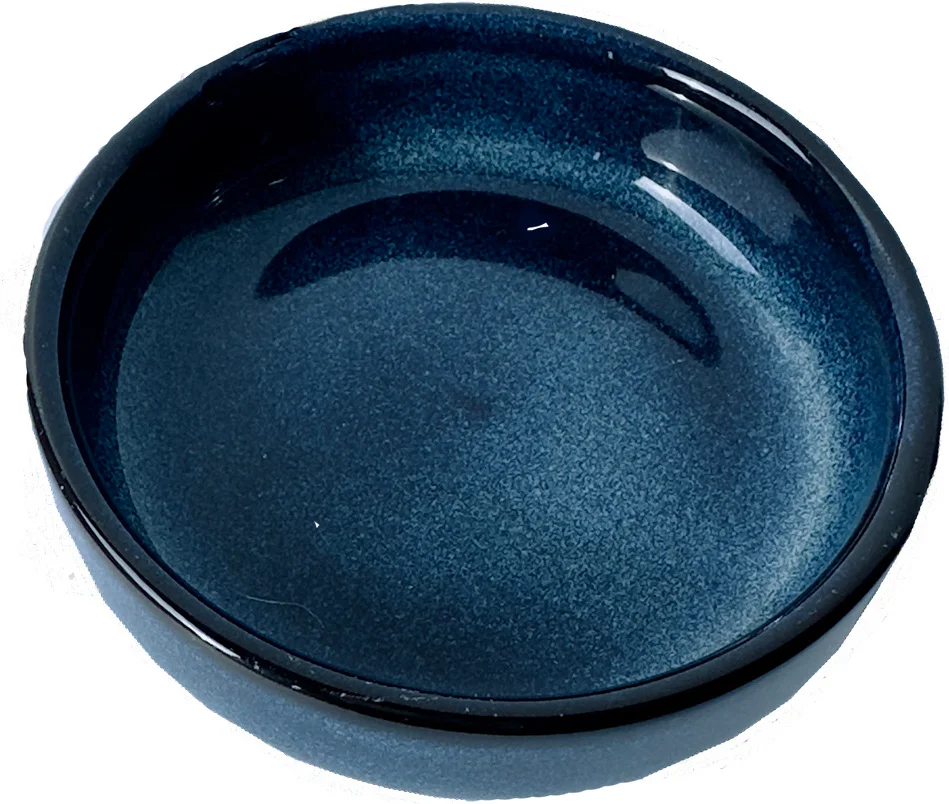 Boles d'olor decoratieschaal Amber Stoneblokjes donkerblauw D 8,9 H 2,6 cm