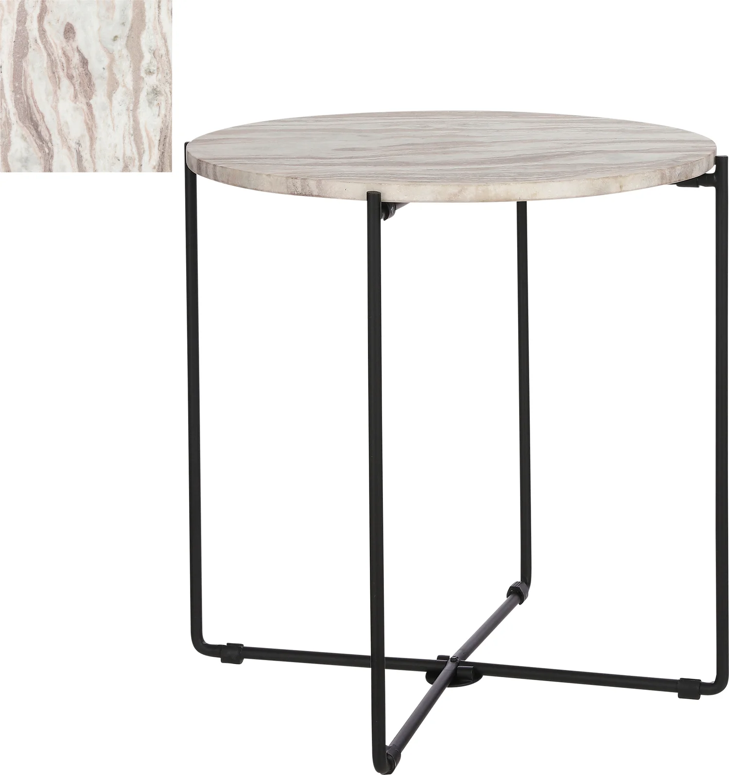 Casa Vivante bijzettafel Liva bruin 47 x 47 x 45 cm