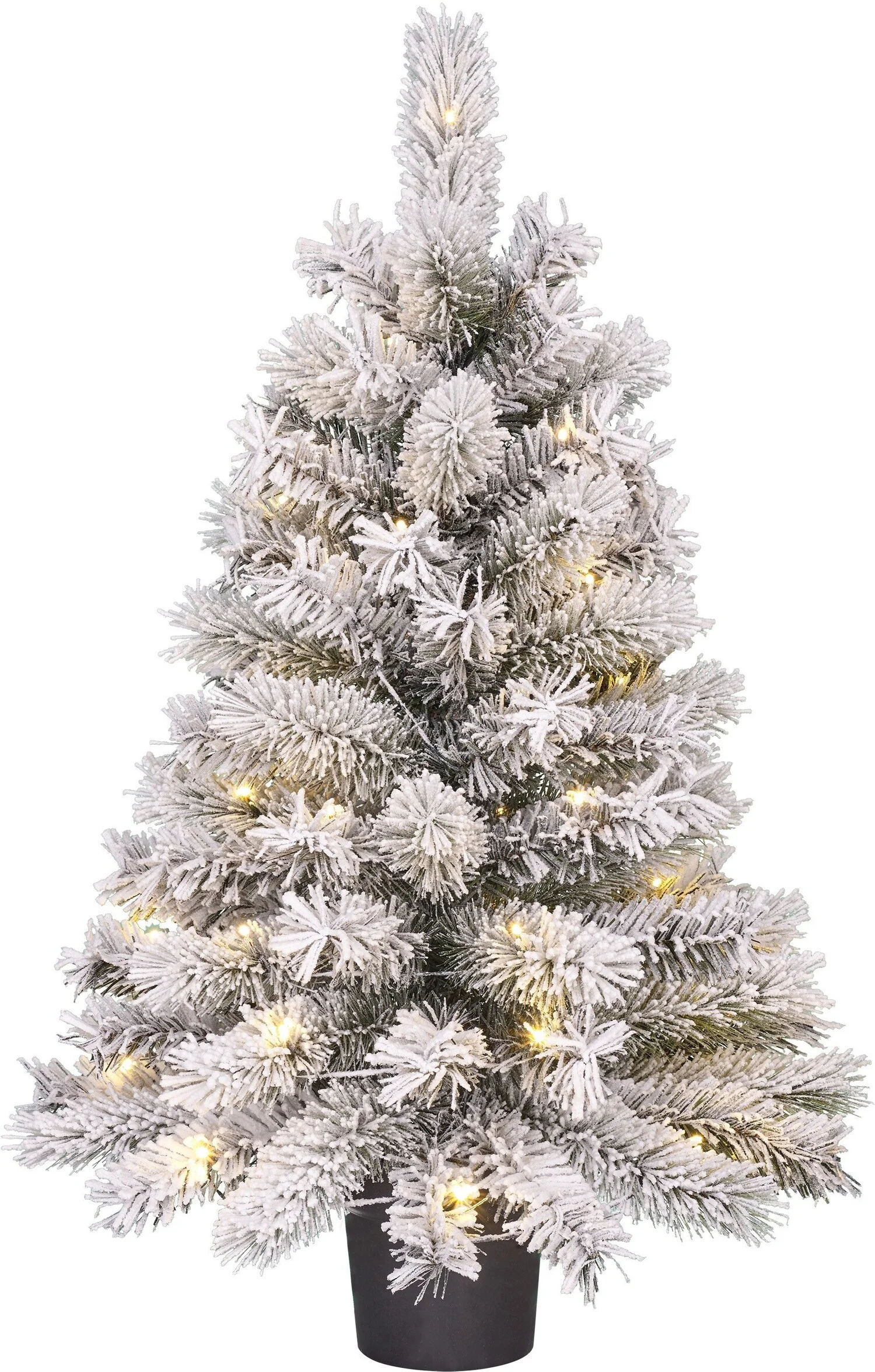 Black Box kunstkerstboom Dinsmore besneeuwd met 40 lampjes warm wit D 50 H 90 cm
