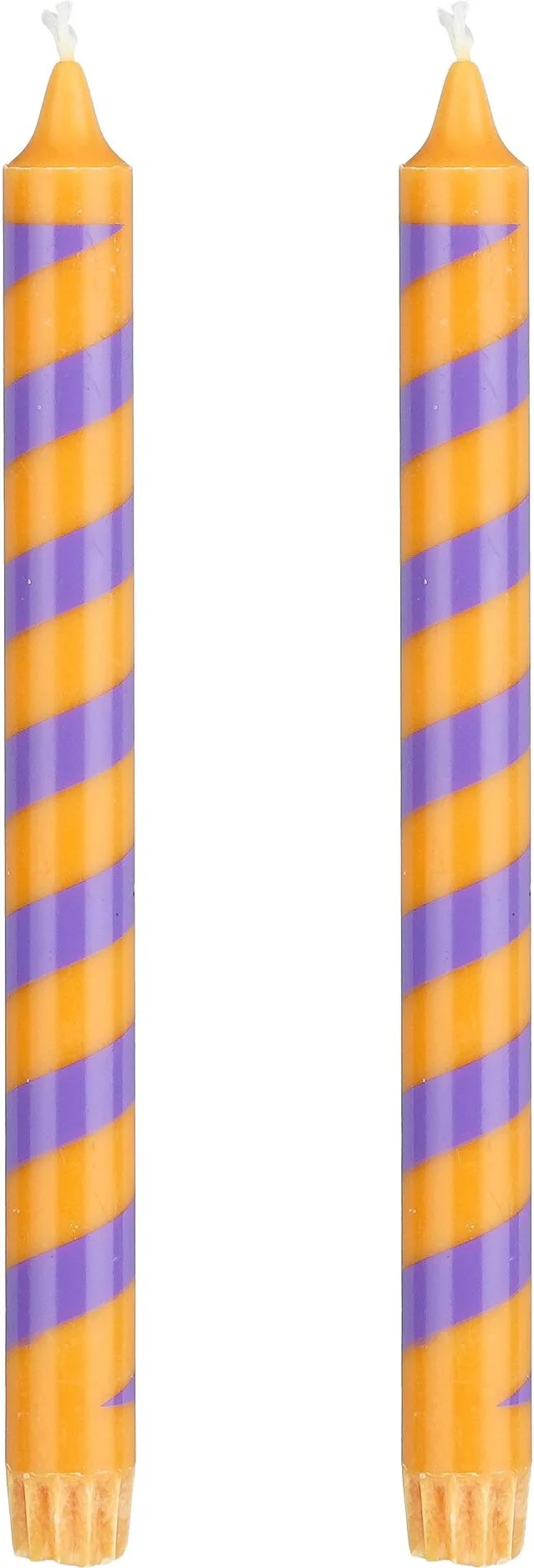 Dinerkaars oranje / paars 8 uur D 2,2 H 25 cm 2 stuks