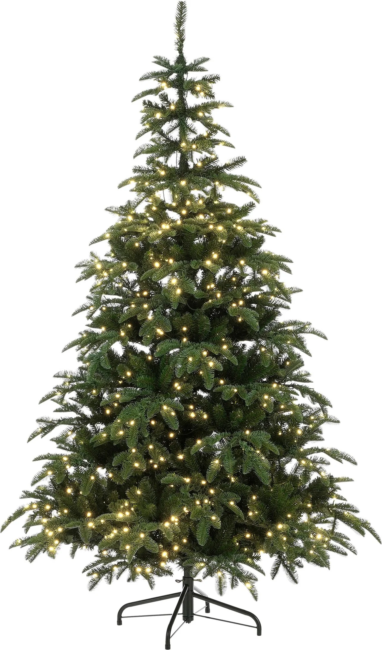 Black Box kunstkerstboom Nordmann met 600 lampjes warm wit D 114 H 185 cm