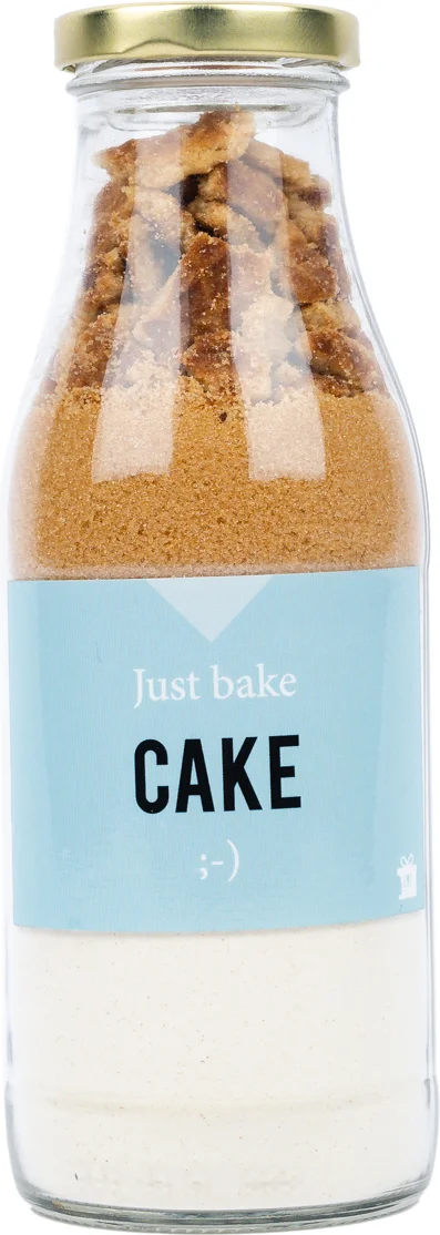Cakemix in fles 'just bake cake'