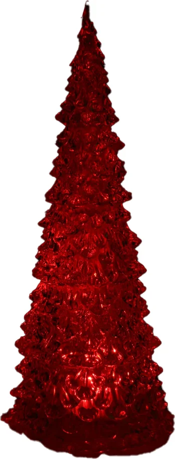 Decoratieboom Kindo transparant met verlichting gekleurd D 7 H 17 cm