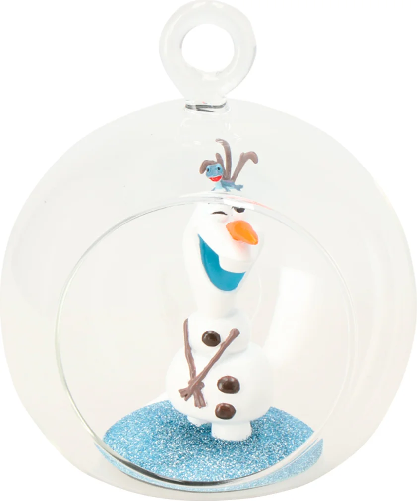 Disney kerstbal Frozen olaf wit / blauw D 10 cm