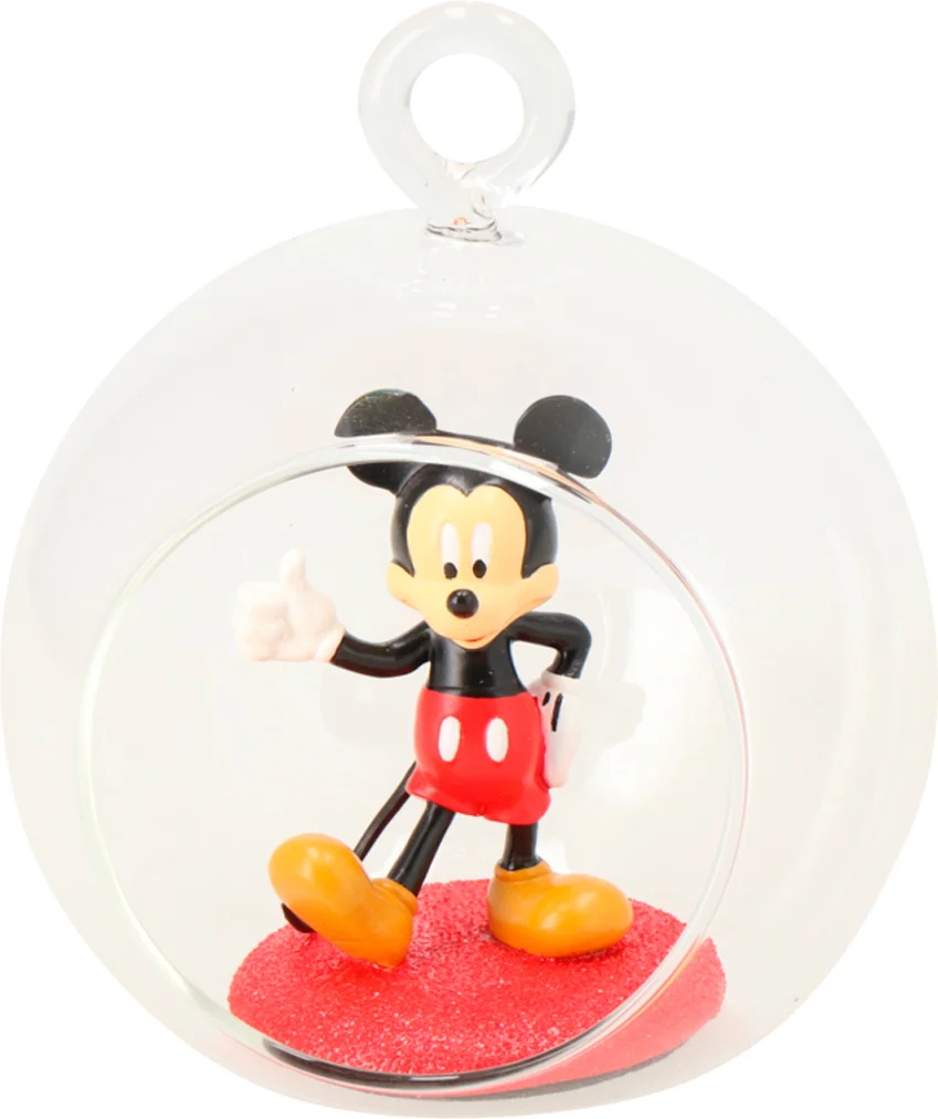 Disney kerstbal Mickey en Vrienden mickey rood / zwart D 10 cm