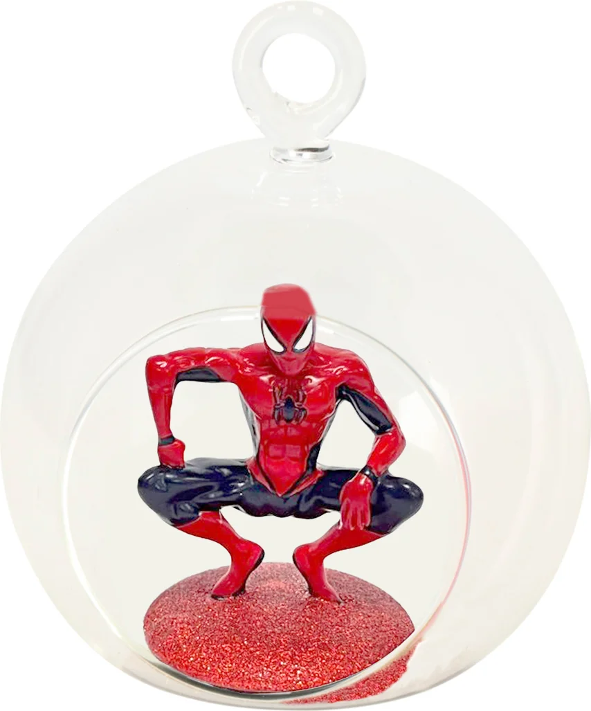 Disney kerstbal Marvel spiderman rood / blauw D 10 cm