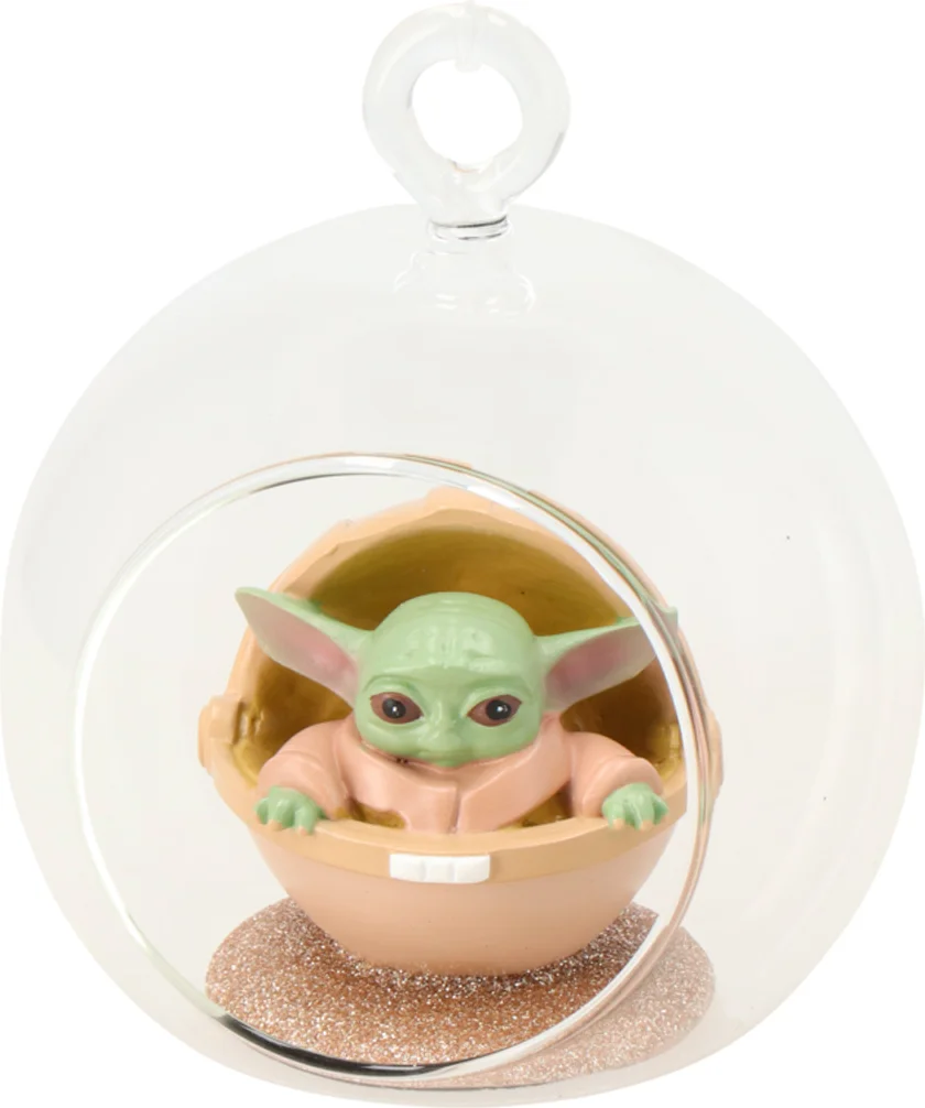 Disney kerstbal Star Wars the child groen / beige D 10 cm