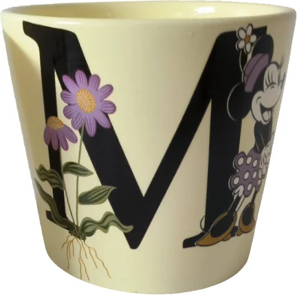 Disney bloempot Mickey en Vrienden minnie wit D 8,5 H 7,5 cm