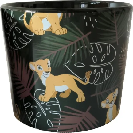 Disney bloempot Leeuwenkoning zwart D 8,5 H 11 cm