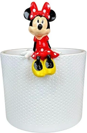 Disney bloempot Buddy Minnie wit 6 x 5 x 10 cm