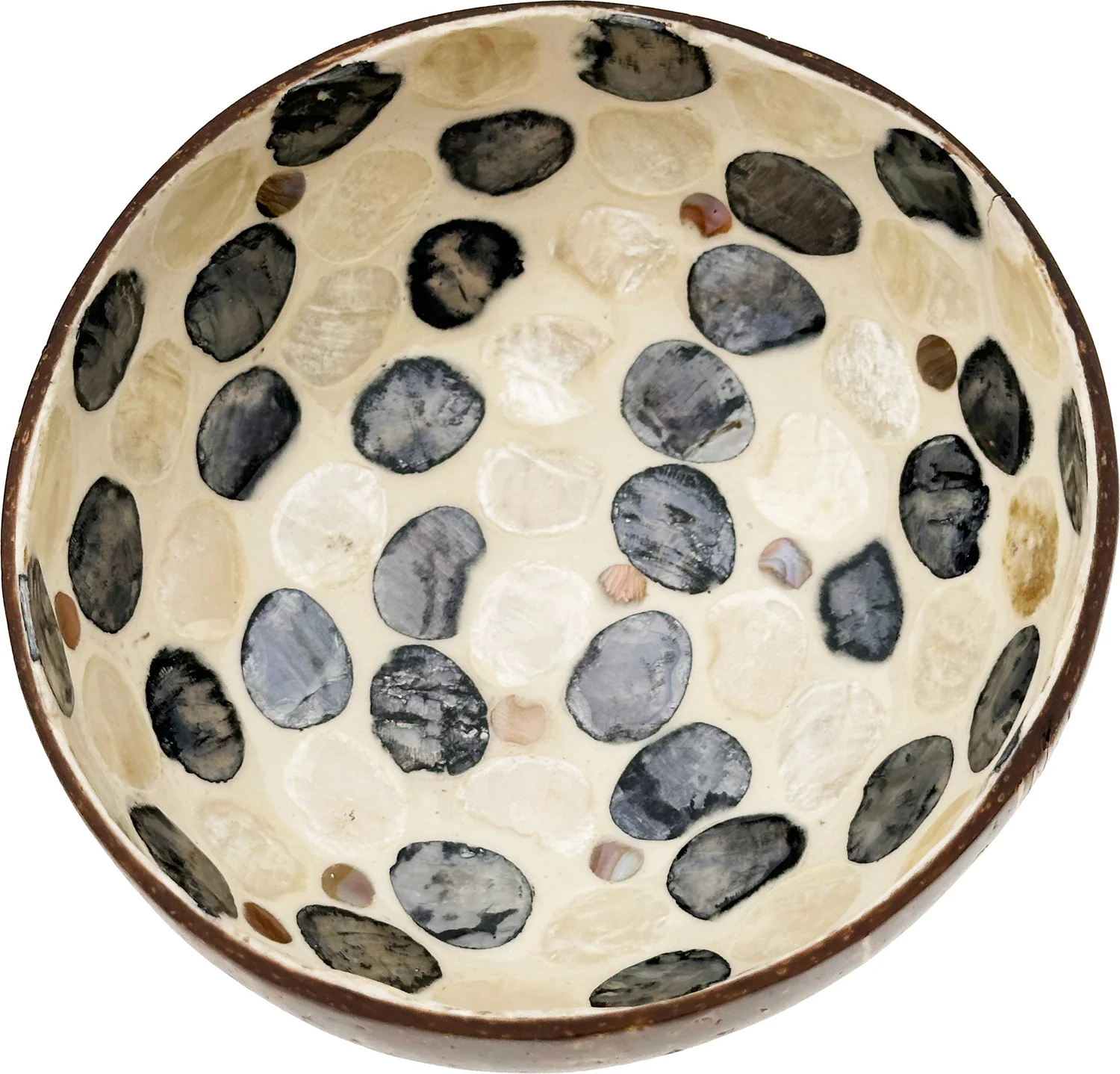 Decoratieschaal Coconut Bowl crème 15 x 13 x 6 cm