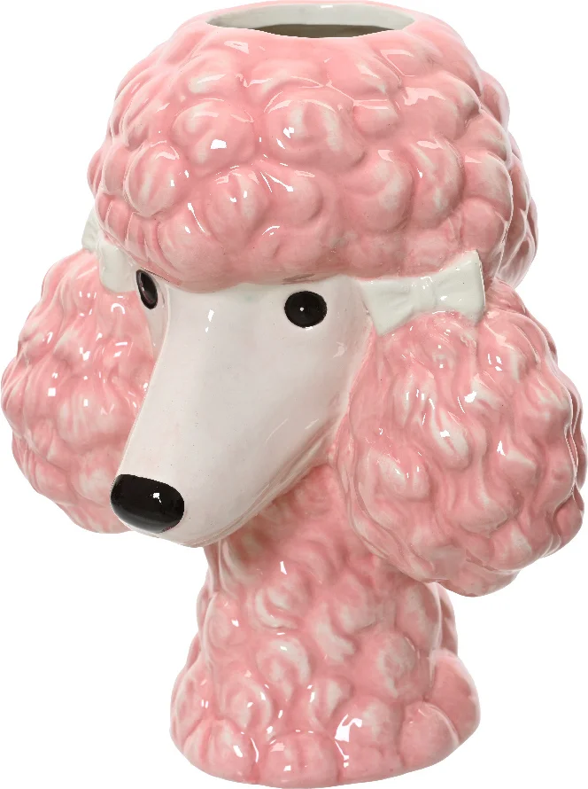 Decoris vaas Woof roze 17,6 x 15,6 x 20,7 cm