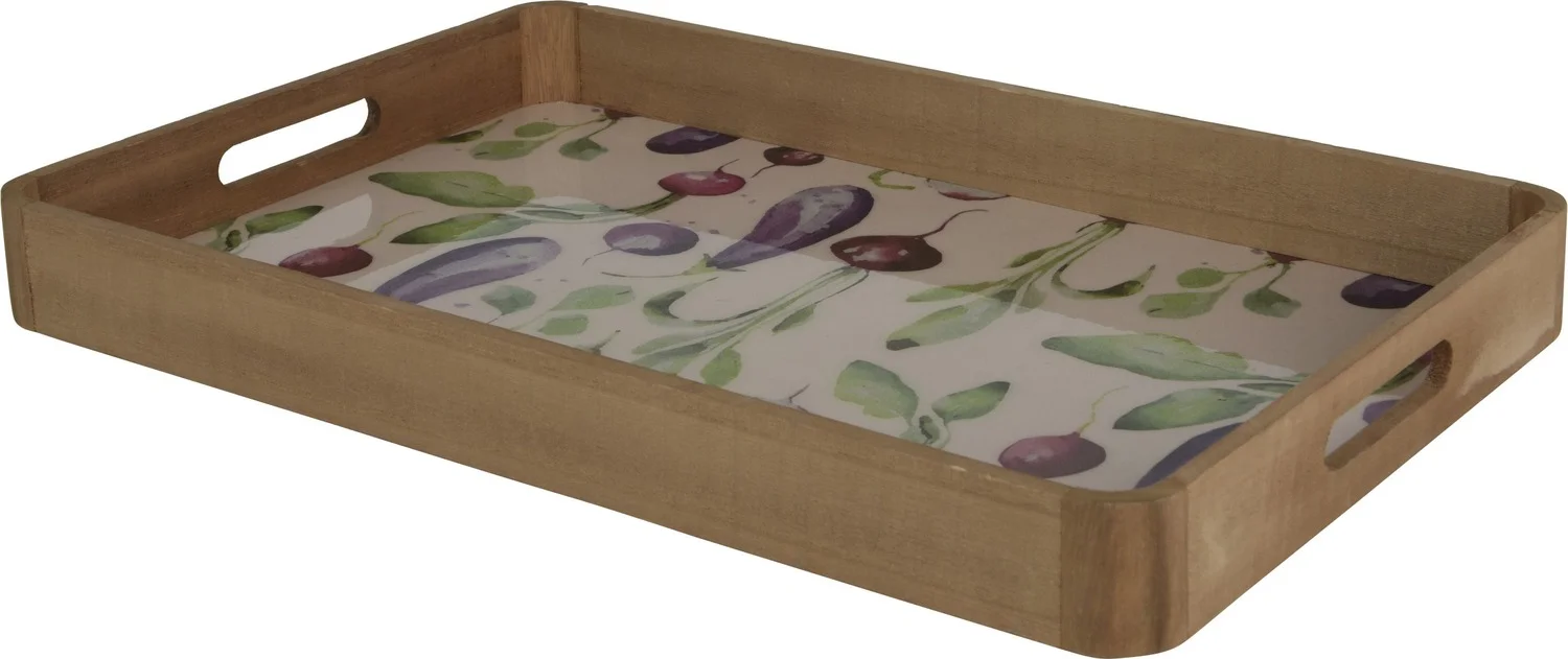 Decoris dienblad naturel vurenhout 45 x 30 x 4,5 cm