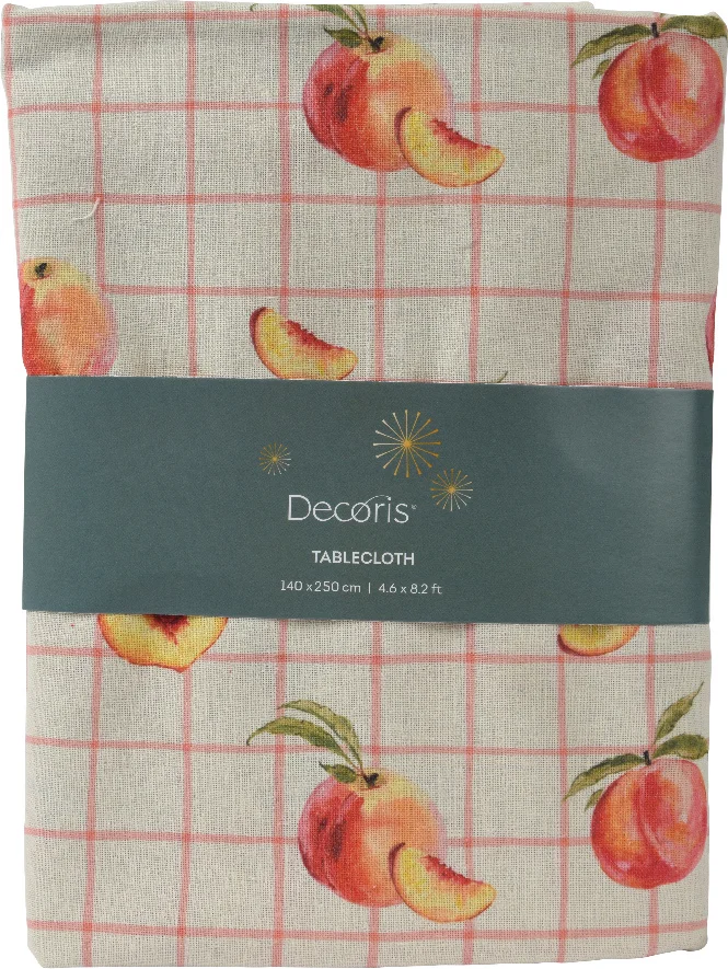 Decoris tafelkleed Perzik  140 x 250 cm