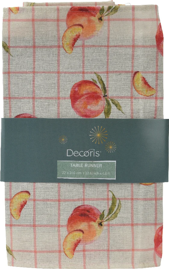 Decoris tafelloper Perzik  32 x 140 cm