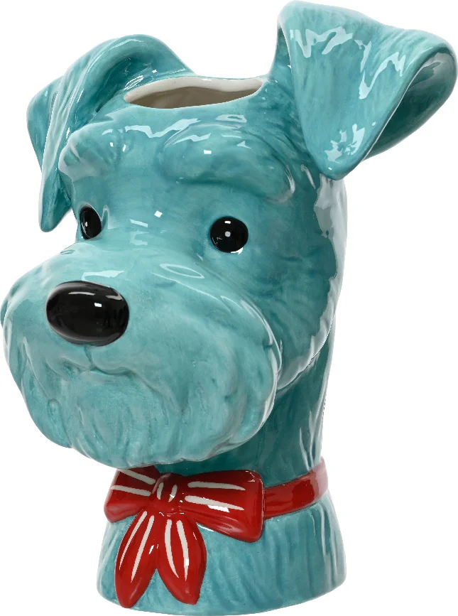 Decoris vaas Woof blauw 18,3 x 16 x 22,6 cm