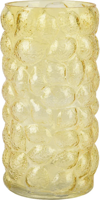 Decoris vaas geel D 15 H 28 cm
